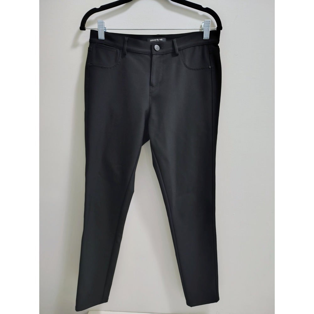 Lafayette 148 New York Acclaimed Stretch Mercer Pants in Black Size 4